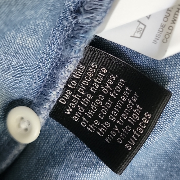 J Crew Charmbray Funnel Neck Long Sleeve Shirt - Picture 9 of 14